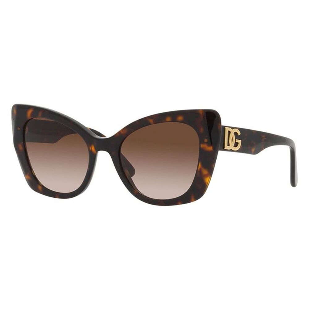 Dolce & Gabbana Sunglasses Butterfly Full Rim, Havana Frame and Gradient Brown